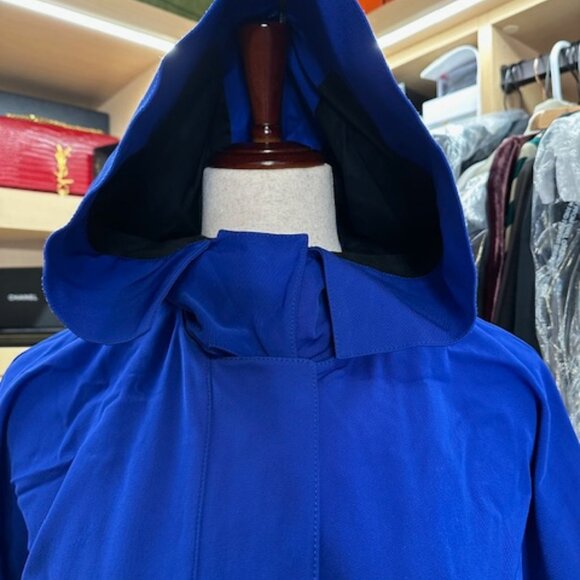 St. John Blue Nylon Coat Size Petite - Picture 8 of 14